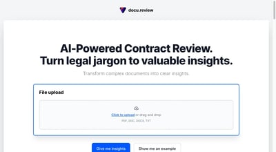 Docu, AI-Powered Contract Review preview